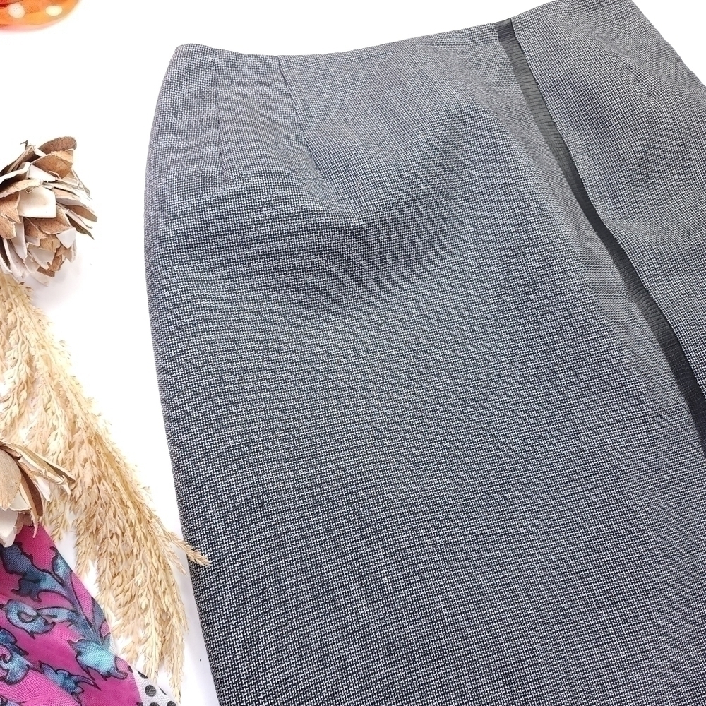 Harve Benard Sport Gray Wool Skirt Sz 8 - Picture 6 of 8